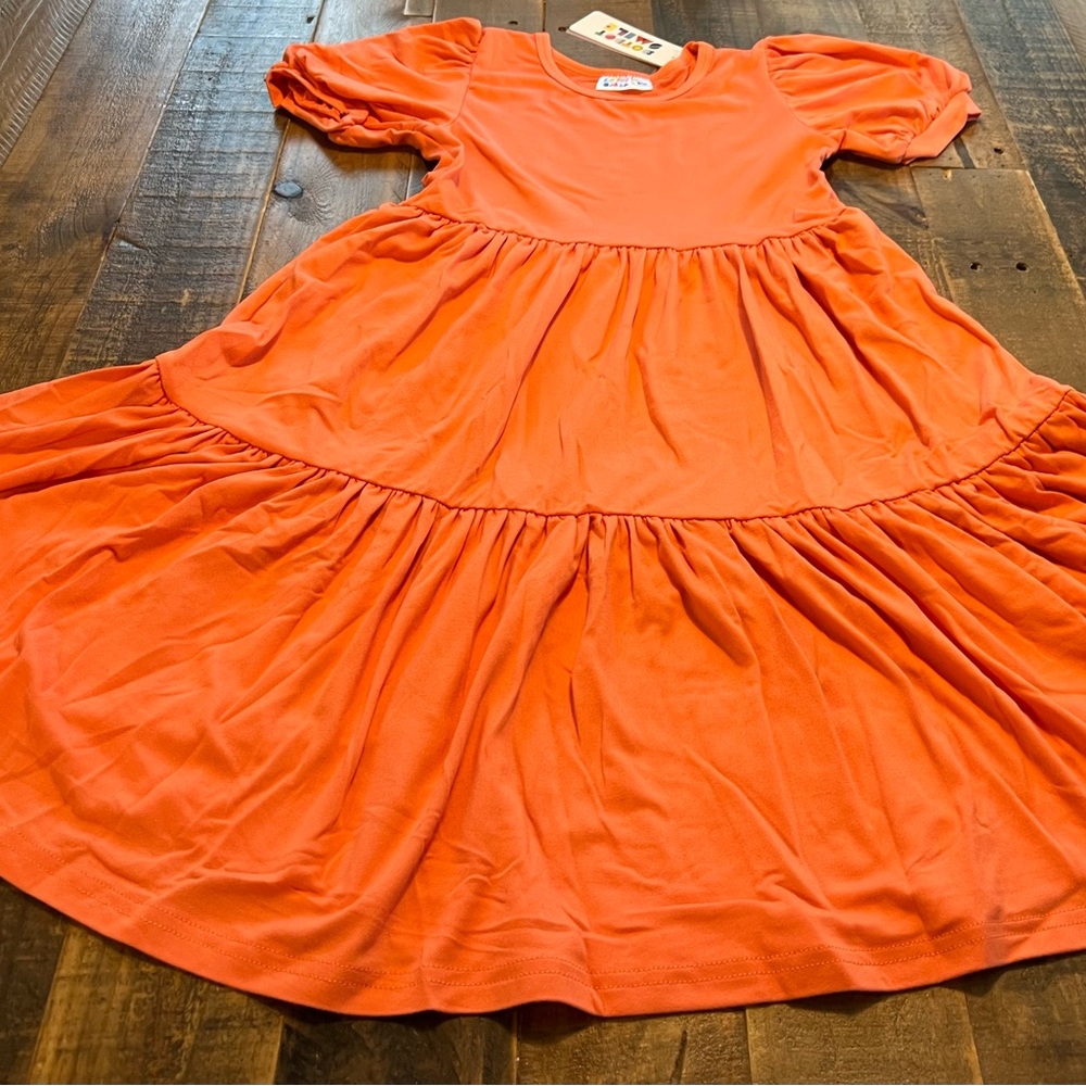 Dot Dot Smile size 5/6, 7 or 8/10 girls orange Tier Dress New